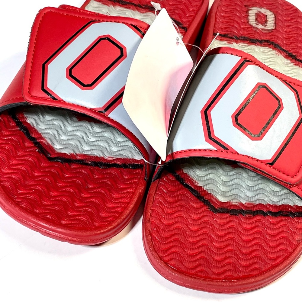 Foco OSU Ohio State Men’s Buckeyes Flip-Flop Slip-On Slippers Sz L 11-12 New - Picture 3 of 13